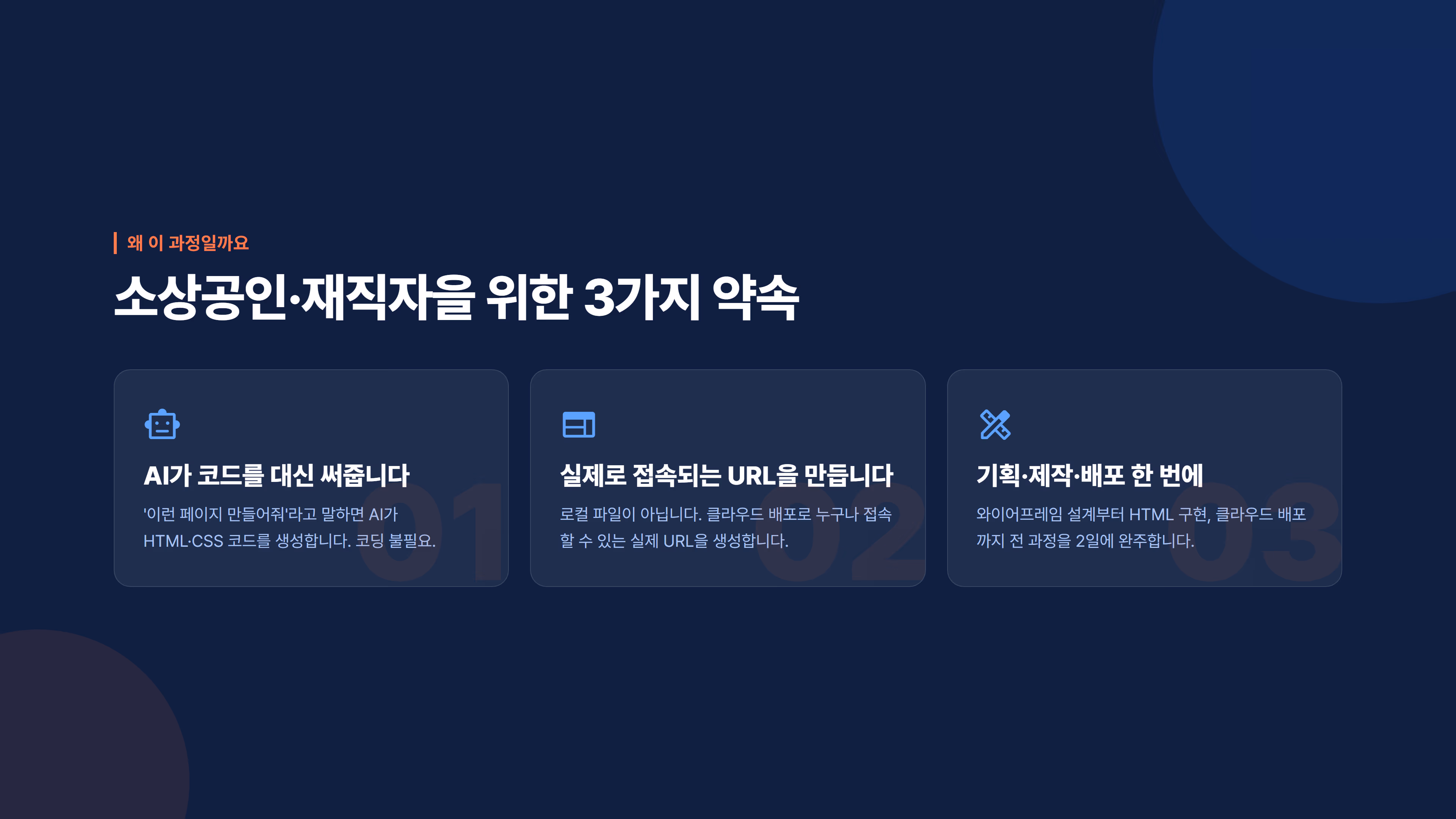 AI 활용 홍보페이지 제작 및 웹 배포 소개 슬라이드 3